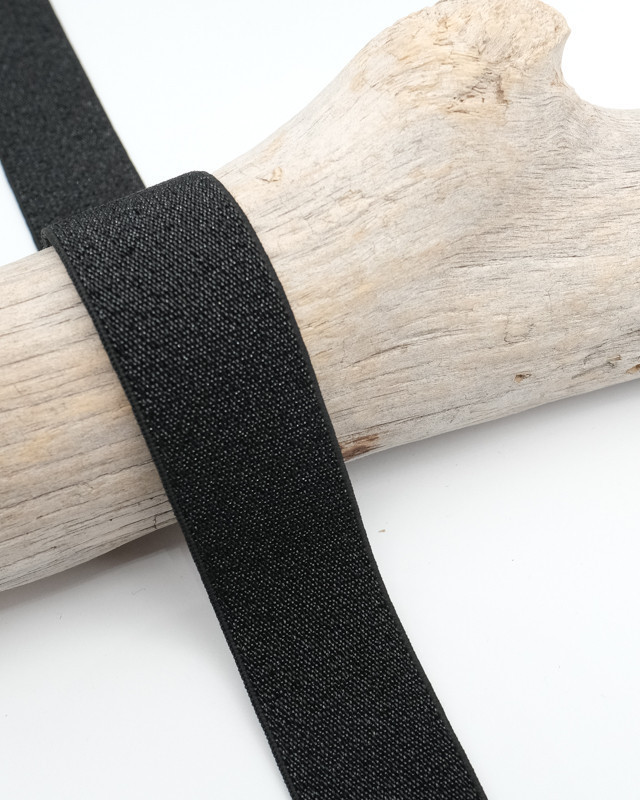 25MM Black Lurex Elastic